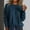 Blue, variant on Women's Solid Color Pullover Sweater with Loose Fit Round Neck, Knit Top Featuring Sequins for Casual Wear, Versatile Long Sleeve Blouse for Daily Use