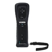 BEYGO Black Motion Plus Remote Controller & Nunchuck with Silicon Case for Nintendo Wii/Wii U