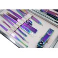 thumbnail image 4 of Professional Stainless Steel Chameleon Nail Clipper Travel & Grooming Kit Nail Tools Manicure & Pedicure Set of 15pcs with Luxurious Case(Color Changeable ）, 4 of 7