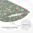 thumbnail image 3 of Picia Retro Hippie Groovy Mushroom Pattern Plush Pillow Case – Soft and Cozy Cushion Cover, Hypoallergenic Throw Pillow Case for Home Decor-14"x20", 3 of 6