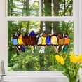 thumbnail image 2 of River of Goods Birds on A Wire 9.5 Inch High Stained Glass Suncatcher Window Panel, Multicolor, 2 of 7