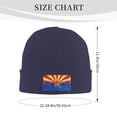 thumbnail image 3 of LNWH Knitted Acrylic Hat, Patriotic Arizona State Flag Pattern Winter Beanie Hat for Cold Weather, Navy Blue, 3 of 8