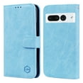 thumbnail image 2 of Flip Case Compatible with Google Pixel 7 Pro | PU Leather Wallet Phone Case | TPU Inner with Viewing Stand & Card Holder | Magnetic Shockproof Protective Folio Cover for Google Pixel 7 Pro, Lightblue, 2 of 8