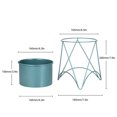 thumbnail image 2 of Maceta para plantas con soporte Maceta de metal dorado con soporte, 2 of 8