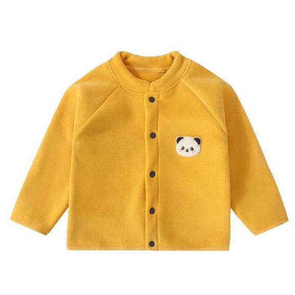 XUNKUSGA Toddler Fleece Jacket Baby Boys Girls Cute Animal Print Snap Button Stand Collar Winter Clothes for Baby Girl Lightweight Comfortable Fleece Winter Coat,6 Months