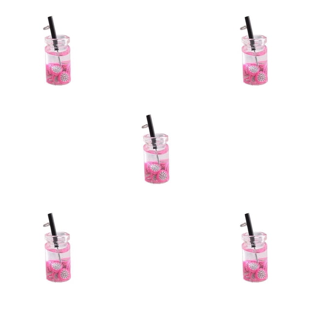 Wosthever Llavero multipropósito encantos pendiente llavero botellas de vidrio colgante exquisito llavero de fresa Pitaya11 * 14mm Type2 NO2