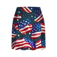 thumbnail image 4 of nerohusy 4th of July Skort Patriotic Skirts for Women American Flag Tennis Skirts with Shorts High Waisted Flowy Summer Skorts 2025 Multicolor,S, 4 of 5