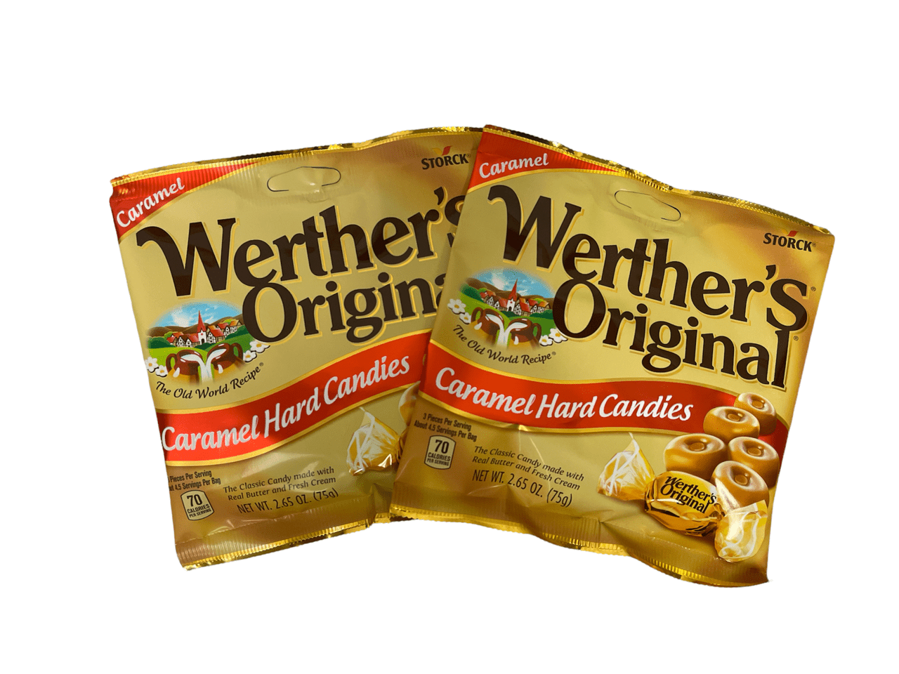 Werther’s Original Caramel Hard Candies; 2 Bags; 2.65 oz each
