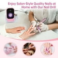 thumbnail image 3 of Sentryse Electric Nail Drill Machine 45000RPM Professional Rechargeable Nail File with LCD Display & Base & 7 Bits, Nail Drill Kit for Manicure, Pedicure, Acrylic Nails Gel Polishing, Pink, 3 of 11
