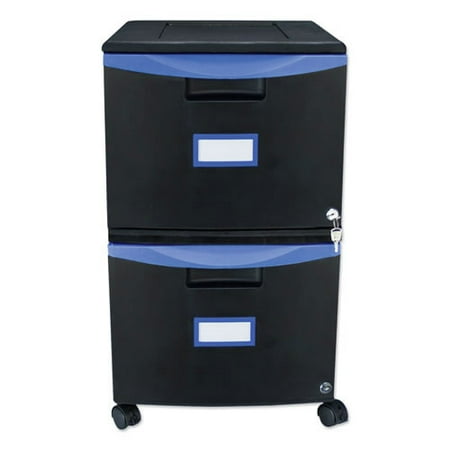 UPC: 0685442613140 | Storex 2-Drawer Mobile File Cabinet – Black – 14.75 x 18.25 x 26 in.
