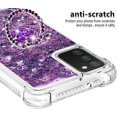 thumbnail image 4 of for Samsung Galaxy A03s Glitter Case with Ring Holder,Bling Sparkle Floating Liquid Soft TPU Cushion Fashion Girly Women Girls Cute Case Cover for Samsung Galaxy A03s  Purple, 4 of 14