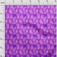 thumbnail image 3 of oneOone Cotton Jersey Purple Fabric Abstract Illustration Dress Material Fabric Print Fabric By The Yard 58 Inch Wide, 3 of 4