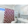 thumbnail image 4 of Simply Daisy 70" W x 73" L Kaleidoscope Graffiti Polyester Shower Curtain, Plum [1 Ct], 4 of 5