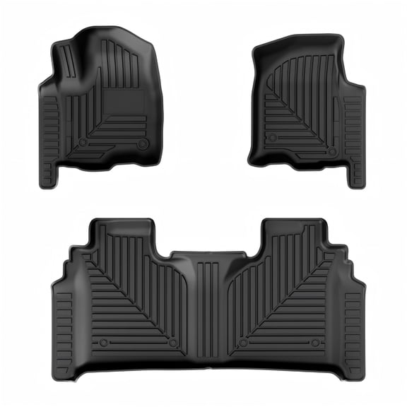 3PC Floor Mats Compatible with 2019-2026 Silverado Sierra 1500, 2020-2026 2500HD 3500HD Crew Cab