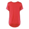 thumbnail image 3 of A2Y Women's Rayon Round Neck Jersey Knit Shirt Top Coral Silk M, 3 of 5