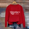 thumbnail image 3 of Sweatshirts for Women Valentine's Day 2025 Print Pullover Sweatshirt Long Sleeve Crew Neck Shirt Top Women's Blouse for Valentine's Day and Daily, 3 of 7