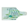 thumbnail image 2 of Fitness Cutting Board, Body is the Only Place You Have to Live in Healthcare Motivation Active Life Phrase, Tempered Glass Cutting and Serving Board, Wine Bottle Shape, Multicolor, by Ambesonne, 2 of 5