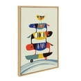 thumbnail image 2 of Kate and Laurel Sylvie Skate Dogs Colorful Animal Block Print in Framed Canvas Wall Art by Rachel Lee, 23x33 Natural, 2 of 5