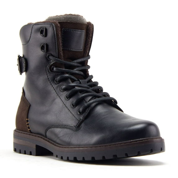 Jazamé Men's B-1911 Steve 8 inch Tall Fashion Military Combat Dress Boots, Black, 10.5