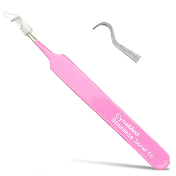 Blackhead Tweezer - Professional Curved Steel Tip Surgical Comedone & Splinter Extractor By Rapid Vitality. Ideal Blemish & Acne Remover Tool Means Flawless Facial Skin
