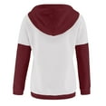 thumbnail image 5 of Vedolay Fall Tops for Womens Hoodies Half Zip Long Sleeve Oversizd Crop Pullover Sweatshirts with Pockets,Red L, 5 of 5