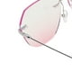 thumbnail image 5 of Bloqueadores de luz azul para una oficina elegante y citas Marcos plateados Gafas elegantes sin montura color rubor para mujer, 5 of 8