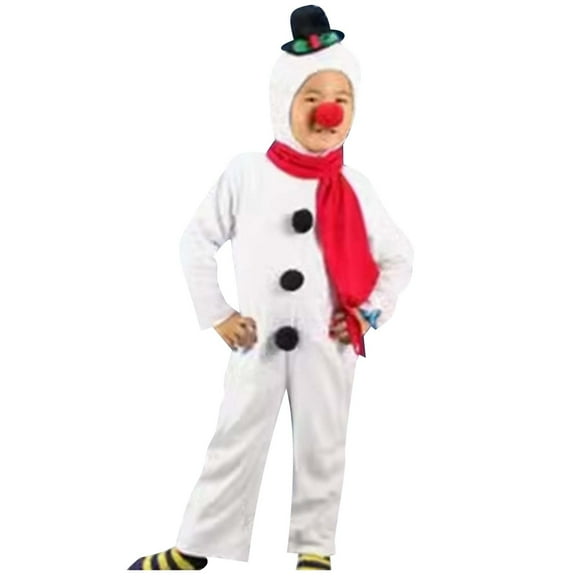 DHFJKG Suits Children's Santa Suit Kids Christmas Party Top Pants Hat Set Of 3 Pcs Outfits Long Sleeve Hooded Stylish Outfit