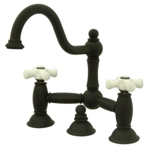 Kingston Brass Two Handle 8" Widespread Lavatory Faucet with Brass Pop-up