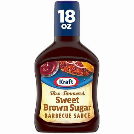 Pack of 2 Kraft Sweet Brown Sugar Slow-Simmered Barbecue Sauce, 18 oz Bottle