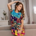 thumbnail image 2 of Lsque Mario Pattern Nightgowns for Women Sleep Shirts Short Sleeve Nightshirt Pullover Nightdress Soft Sleepwear Relaxed Fit Nightdress, 2 of 5