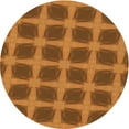 thumbnail image 1 of Ahgly Company Machine Washable Indoor Square Transitional Neon Orange Area Rugs, 3' Square, 1 of 7