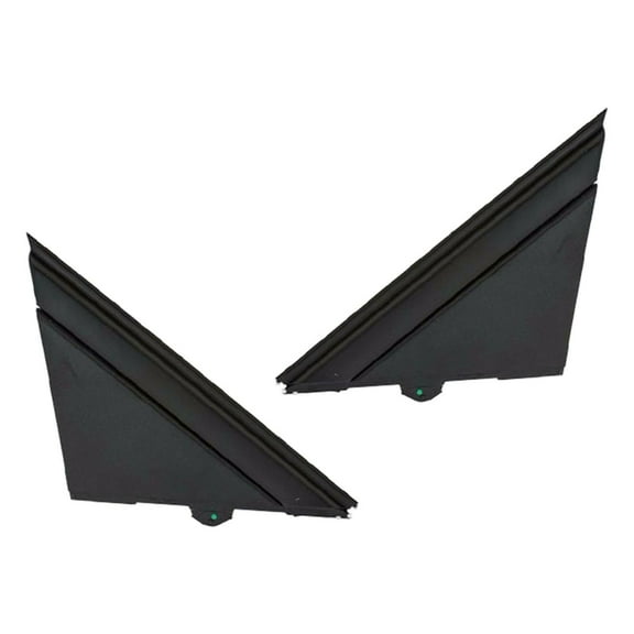 2 Pieces Triangle Shaped Car Door Mirror Flag Covers ABS Accessories Decorative Trims Moldings Fit for 2012-2019 , Matte Black