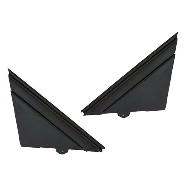 2 piezas de cubiertas de bandera para espejo de puerta de coche, accesorios de repuesto para coche, adornos para coche Negro mate