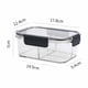 thumbnail image 2 of Xihbxyly Despacho de almacén Caja abierta El refrigerante es el divisor y el almacenamiento es tapa, el conservador es transparente, la lonchera es de frutas y verduras., 2 of 2