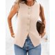 thumbnail image 5 of Chaleco BTFBM Blazer de verano sin mangas para mujer, color beige, talla L, 5 of 6