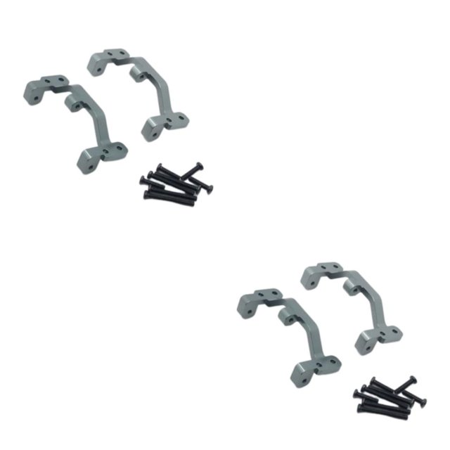 Base de soporte de barra de tracción Ounissouiy 2 piezas para WPL C14 negro Gris oscuro