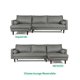thumbnail image 5 of Sala Modular Sofá Cama Reversible Makora de Lino Gris Claro Beehive Airflex Foam Modelo Sparrow, 5 of 8