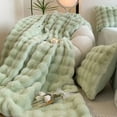 thumbnail image 2 of Faux Fur Rabbit Fur Soft Thick Throw Blankets for Living Room Decoration Full 3, 2 of 4