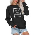 thumbnail image 2 of V Neck Sweatshirt Women No Hood Pocket Oversized Comfy Hoodie Y2k Soft Plain Fleece Pullover Cute Sweatshirts, 2 of 5