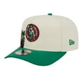 thumbnail image 3 of Men's New Era  Cream Boston Celtics Illustrated Mascot 2-Toned Pre-Curved A-Frame 9FIFTY Adjustable Hat, 3 of 5