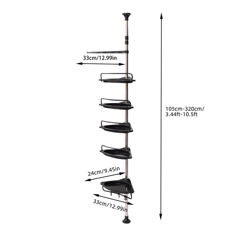 Rustproof Shower Caddy Corner For Bathroom Bathtub Storage Organizer 5Tier