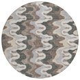 thumbnail image 2 of Addison Rugs Chantille Indoor/Outdoor Transitional Waves Charcoal Washable Round Rug, 8' x 8', 2 of 6
