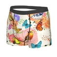 thumbnail image 2 of Kll Flowers And Birds Watercolor Men'S Cotton Boxer Briefs Underwear-Small, 2 of 9
