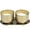Gold Egyptian Mint Scented Cutout Spotted 7 oz 1 Wick Geometric Round S/2 8"W, 4"H, variant on CosmoLiving by Cosmopolitan 2 Holder Silver Metal Sweet Bamboo Scented Hammered 10 oz 1 Wick Candle with White Wax, (Set of 2)