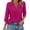 Hot Pink, variant on Yubnlvae Women's 3/4 Sleeve V-Neck Blouse - 2025 Business Casual Work Shirt (Solid Color | Relaxed Fit | Office-to-Weekend Top) (Bronze | L)