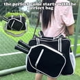 thumbnail image 4 of Large-Capacity Waterproof Pickleball Bags for Men Womens, Adjustable Shoulder Strap Handbag with Zipper Tennis Paddle Compartment Ball Bag Paddle Bag Outdoor Sports Bag, 4 of 6