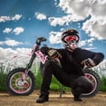 thumbnail image 4 of 49cc Dirt Bike Motocross Motorcycle for Adults & Kids, 2-Stroke Gas Power - Off-Road Tires Shock Absorption Springs Soft Seat Cushion Pocket Motorbike with Front Rear Disc Brakes for Youth Riders, 4 of 9