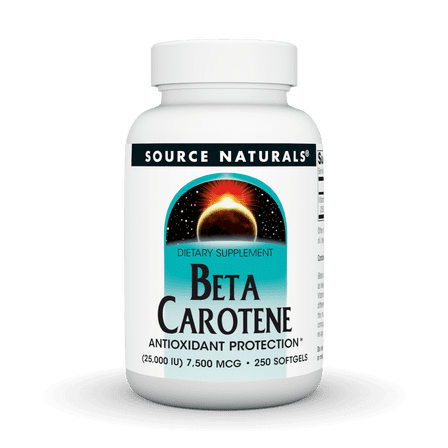 Source Naturals Beta Carotene 25000 iu Antioxidant Protection - Converted By Body To Vitamin A - 250 Softgels