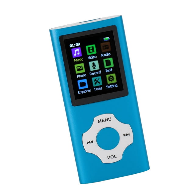 Reproductor mp3, mini reproductor mp3 enchufable de vídeo recargable sin pérdidas de alta fidelidad, Pantalla tft de 1,8 Pulgadas, Deportivo para música y Libres