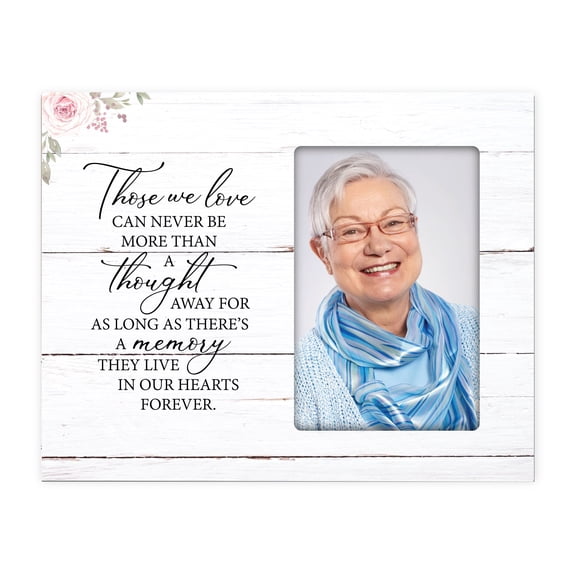 LifeSong Milestones Rustic Sympathy Gifts Tabletop Picture Frame Holds 4x6in Photo, White Distressed
